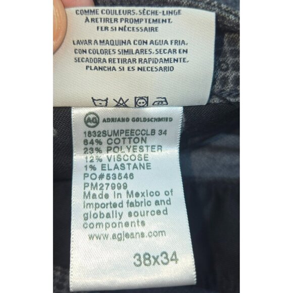 Adriano Goldschmied Marshall Slim Trousers 38x32 Gray Houndstooth Pattern - Picture 6 of 9